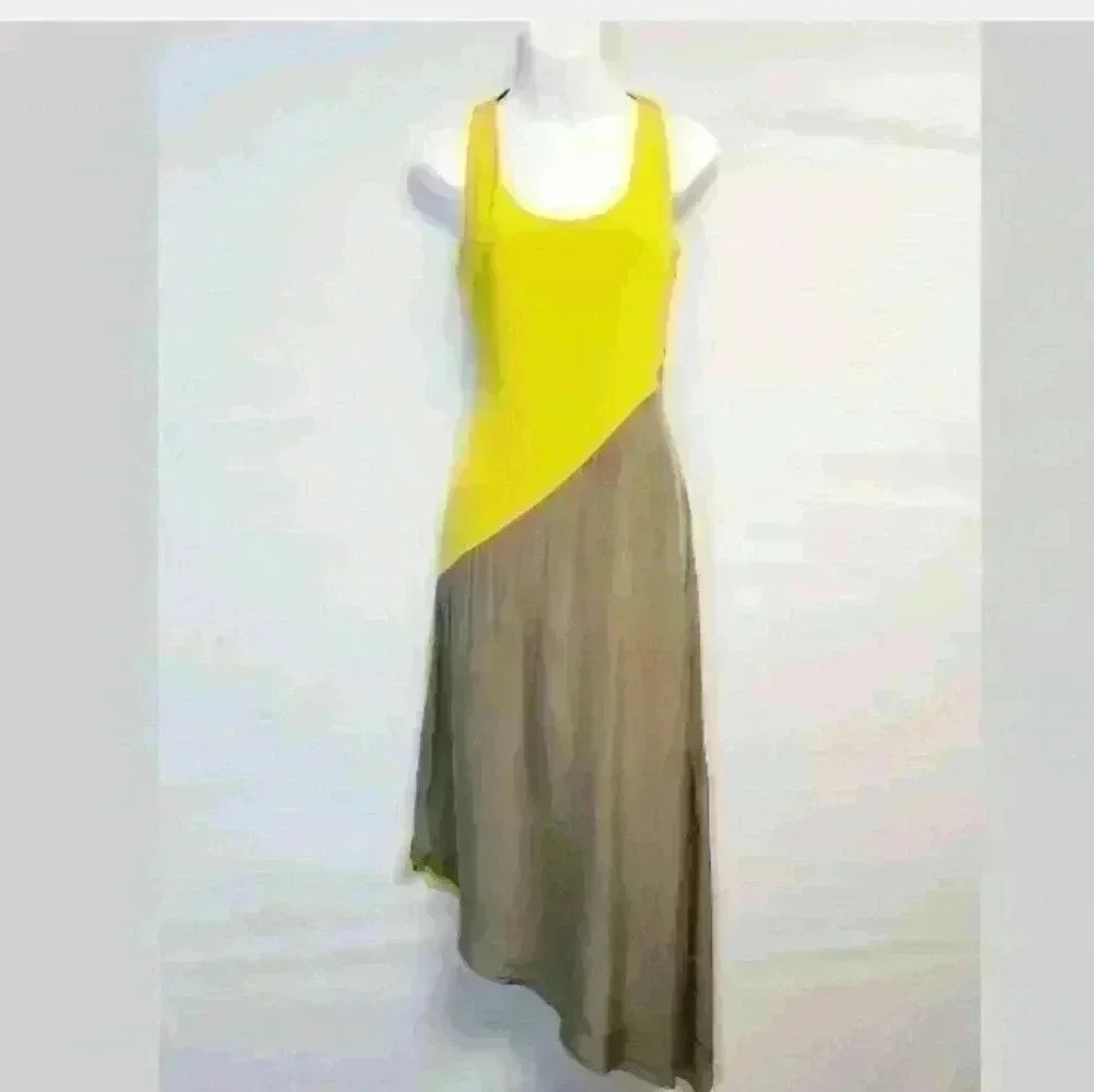 Madison Marcus Chartreuse and green Fitted Dress